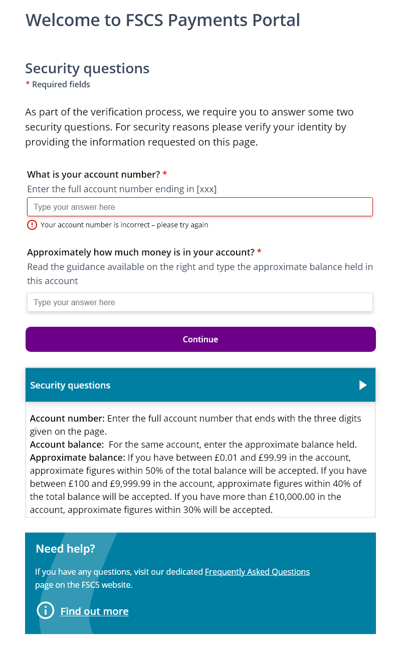 Images of payment portal mobile screens