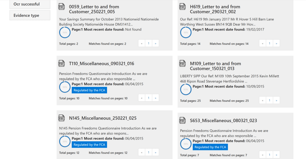 Search results: before revamp